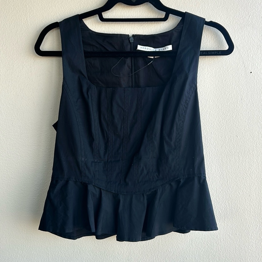 Veronica Beard Peplum sleeveless top